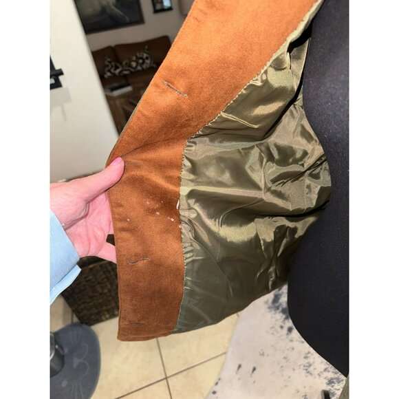 Carhartt Womens Olive Brown Overshirt Chore Jacket Gold Buttons Utility Casual M - Picture 8 of 13